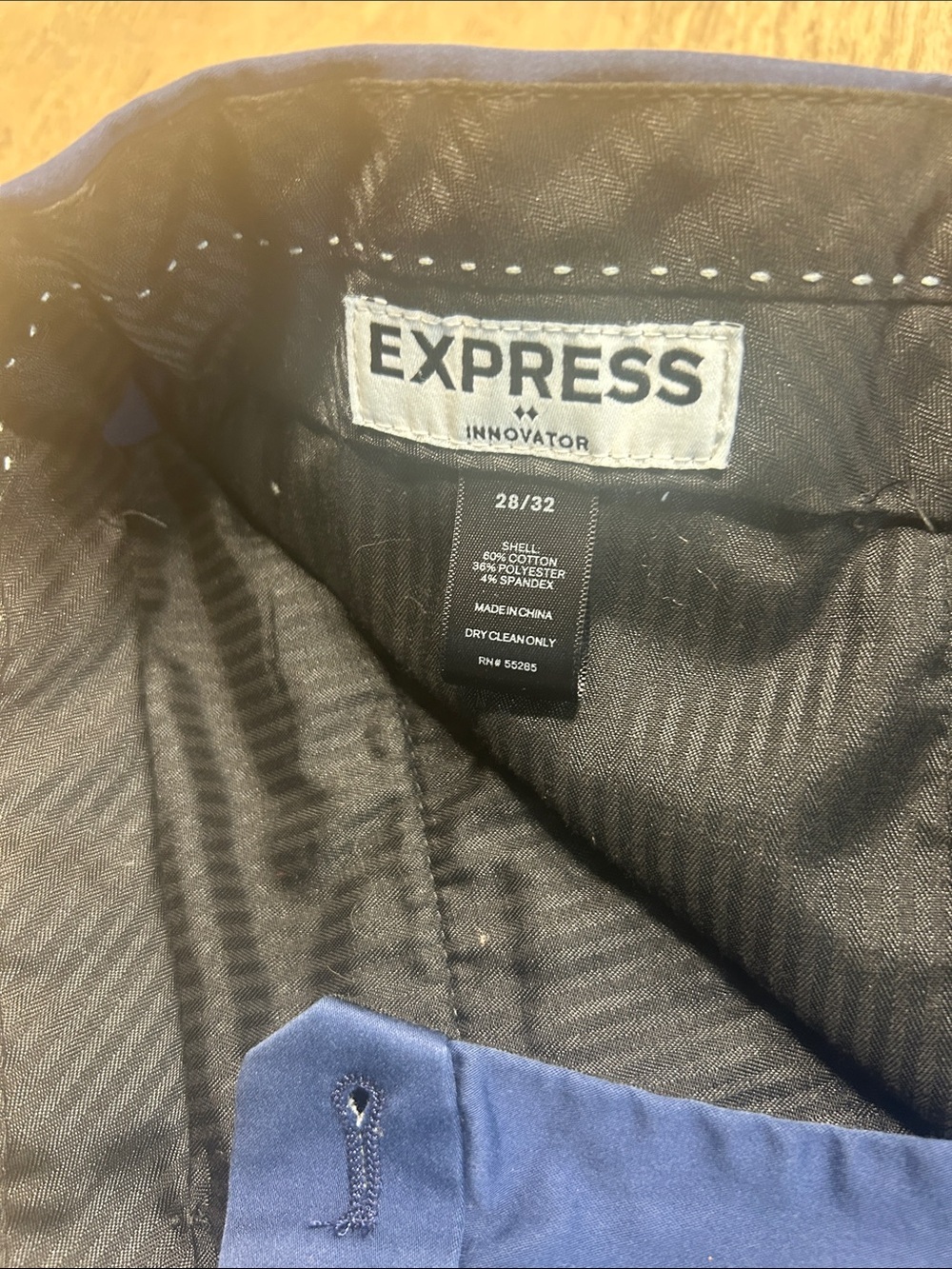 Express Men's Royal Blue Dress Pants - Picture 2 of 5